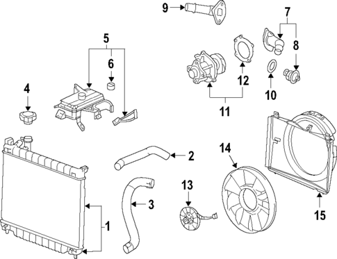 Water Pump for 2008 Saab 9-7x #2