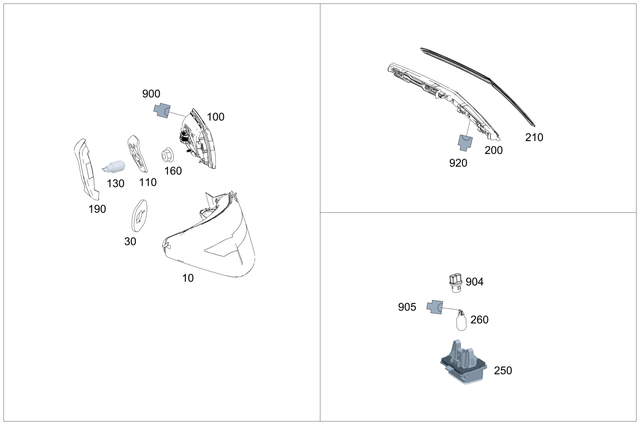 2079060258 - Electrical System: Tail Lamp for Mercedes-Benz Image image