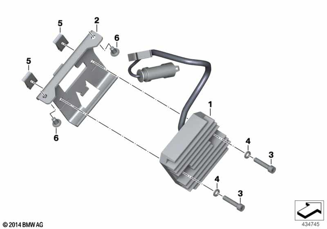61312346550 - Engine Electrical System: Voltage Regulator -  for BMW-Motorrad Image