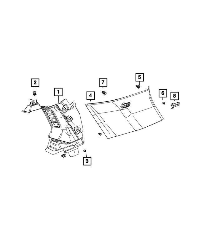 « 7LJ07TX7AB –  : Montant D Moulure, Côté Gauche pour Mopar Image »