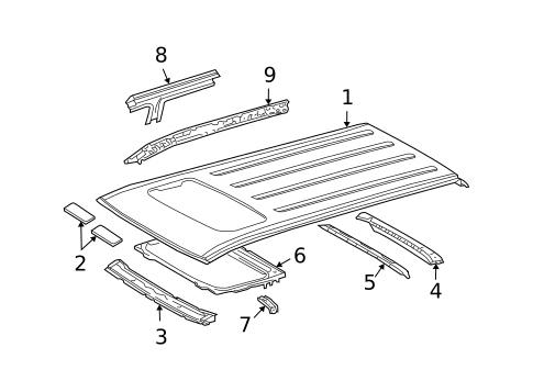 Roof & Components for 2006 Lexus GX470 #0