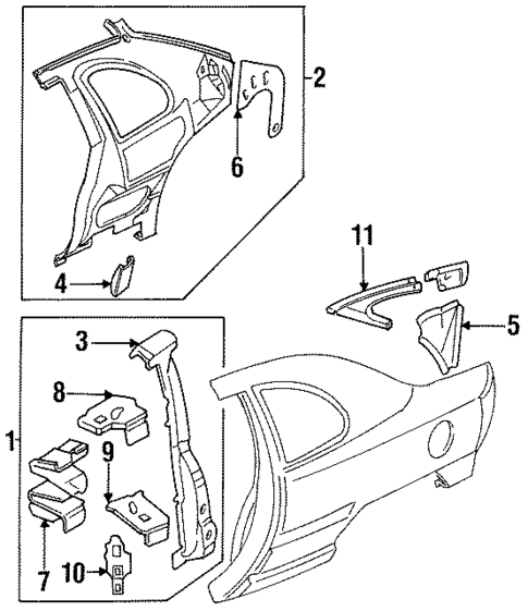 Inner Structure for 1996 Dodge Neon #1