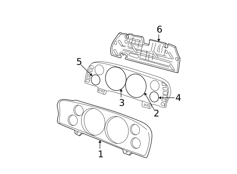 Cluster & Switches for 2000 Jeep Grand Cherokee #0