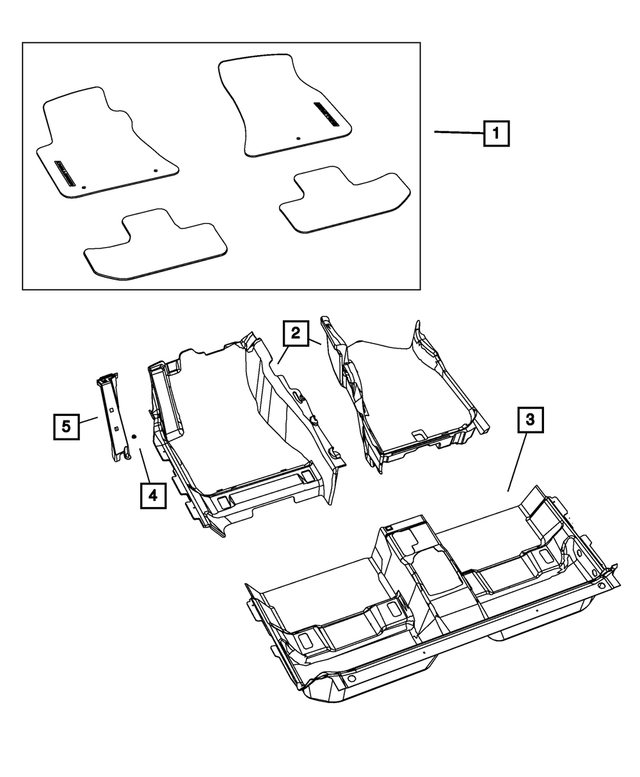 1ZA14DX9AE - Interior Trim: Front Floor Carpet, Right for Mopar Image