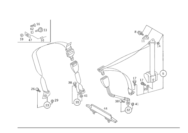 1248602569 - : Seat Belt Buckle for Mercedes-Benz Image