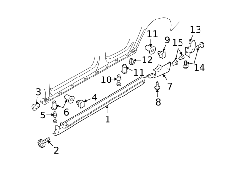 Exterior Trim - Pillars for 2009 Volkswagen Passat #0