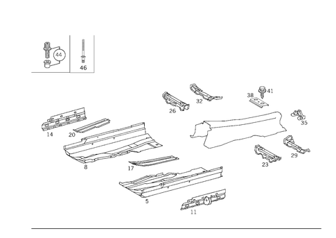 Front Floor for 1998 Mercedes-Benz C280 #0