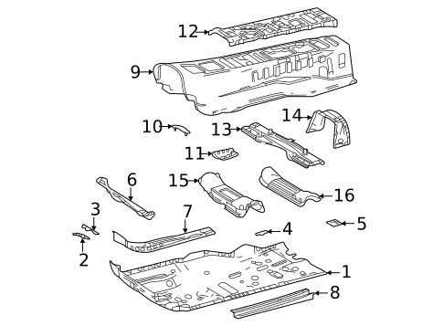Floor & Rails for 2025 Toyota Mirai #0