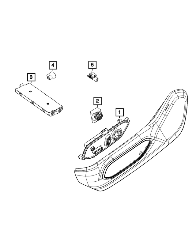 68518921AB - Electrical: Power Seat Switch for Jeep: Cherokee, Grand Cherokee, Grand Cherokee L, Wagoneer S Image