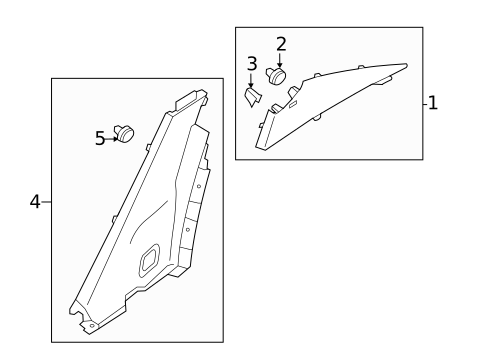 Interior Trim - Quarter Panels for 2012 Kia Rio #1