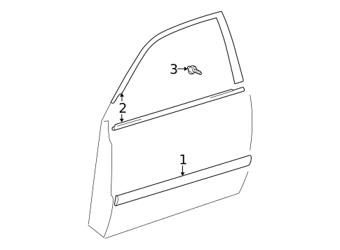 Exterior Trim - Front Door for 2001 Toyota Highlander #0