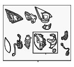 76258T7WA72 - Body: Mirror Assembly for Honda: HR-V Image