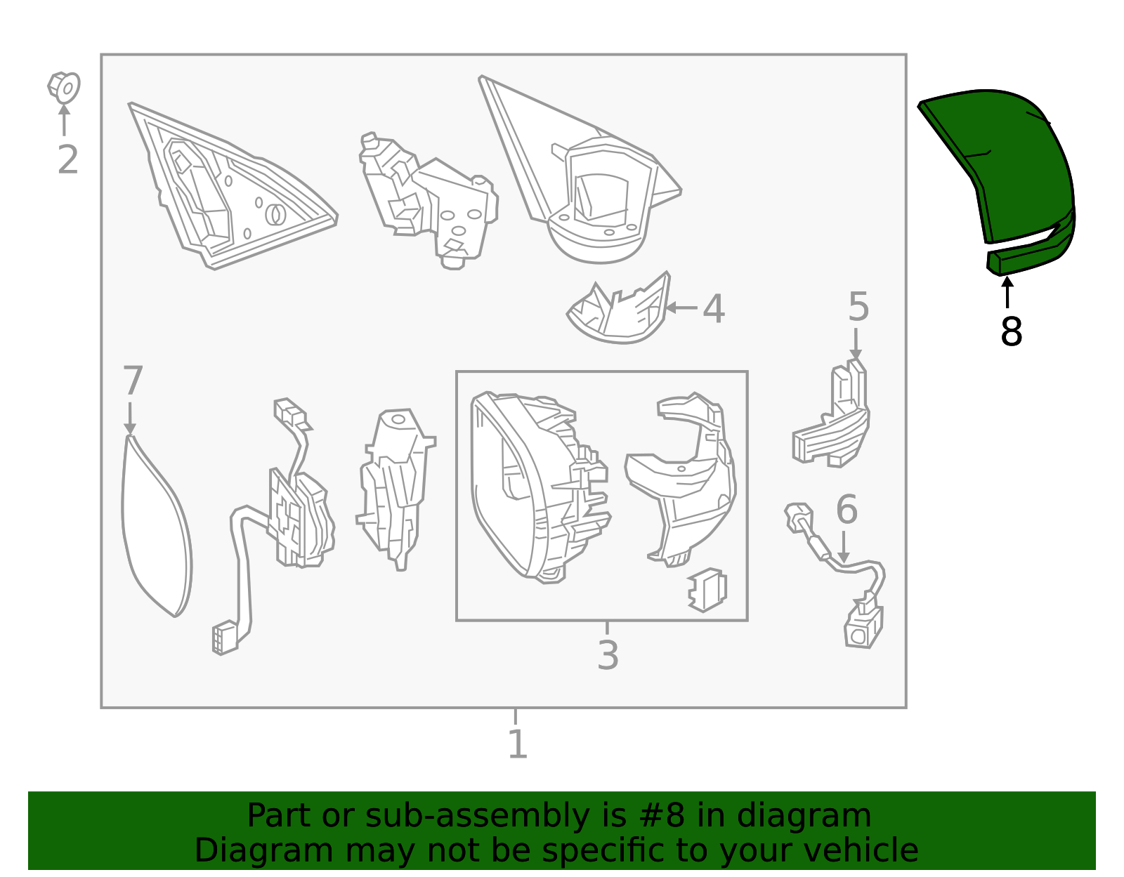 2018-2022 Honda HR-V Mirror Cover 76251-T1W-A01ZX | OEM Parts Online