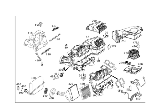 Heater Case with Blower for 2007 Mercedes-Benz CLS550 #0