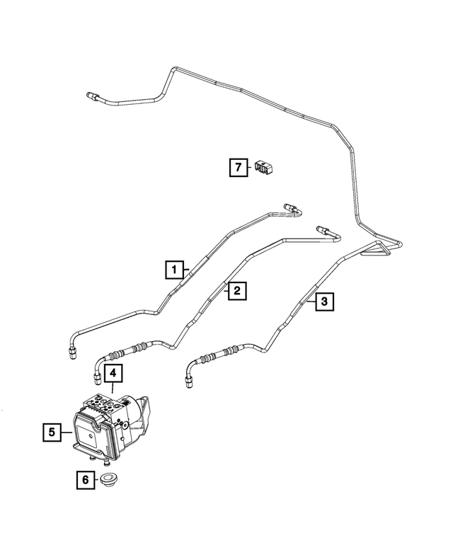 68085397AB - Brakes: Anti-lock Brake System Hydraulic Control Unit for Dodge: Durango | Jeep: Grand Cherokee, Grand Cherokee WK Image