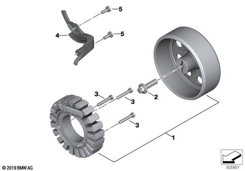 Alternator with Pulley and Mounts for 2022 BMW-Motorrad R 18 Transcontinental #0