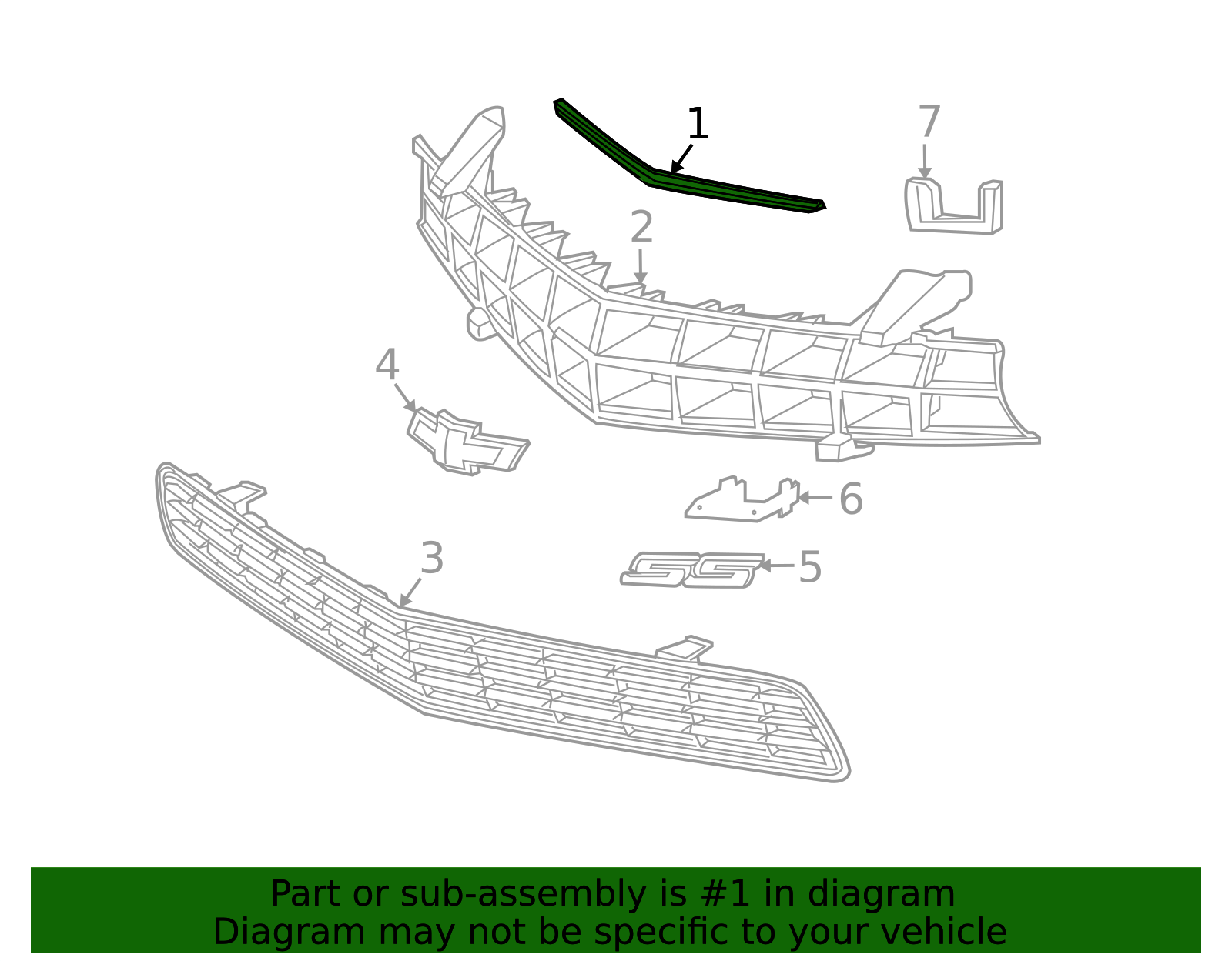 2010-2013 Chevrolet Camaro Black Front Upper Grille 92242525 | OEM ...