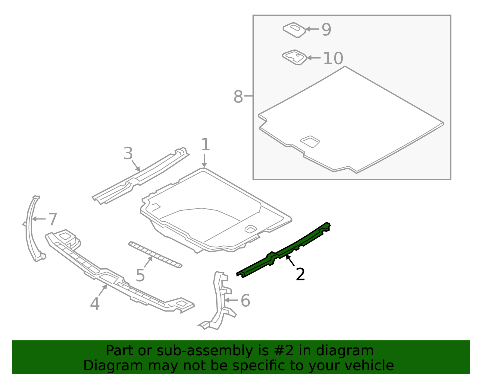 2019-2025 Volvo Spare Tire Compartment Bracket 32353155 | TascaParts.com