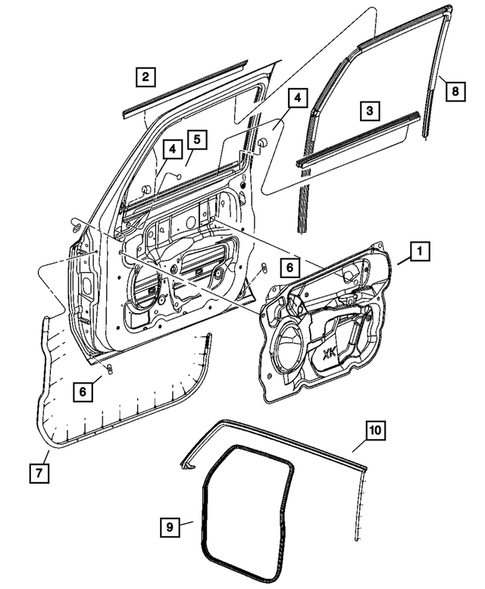 Weatherstrips and Seals for 2006 Jeep Commander #1