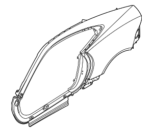 T2R2040 - : Quarter Panel Assembly for Jaguar Image