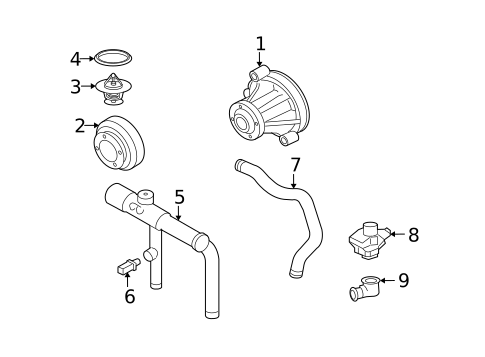 Water Pump for 2003 Lincoln Aviator #0