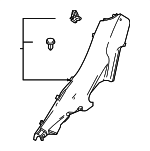 62510WB002 - Body: Lower Quarter Trim for Toyota Image