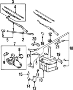 9832022050 - Body: Wiper Arm for Hyundai: Accent Image