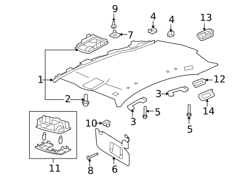 Interior Trim - Roof for 2016 Lincoln MKS #0