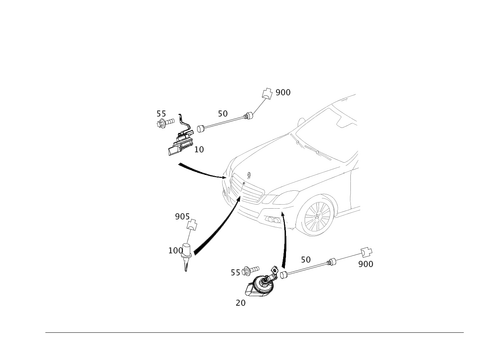 Horn and Outside Temperature Display for 2008 Mercedes-Benz E550 #0