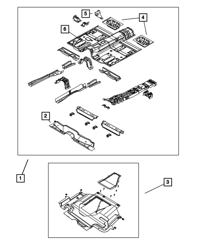 « 5067837AK –  : Plancher Avant Cuvette pour Mopar Image »