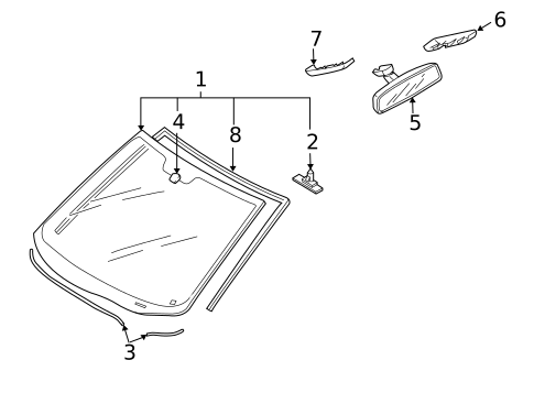 Glass - Windshield for 2011 Mazda CX-7 #0