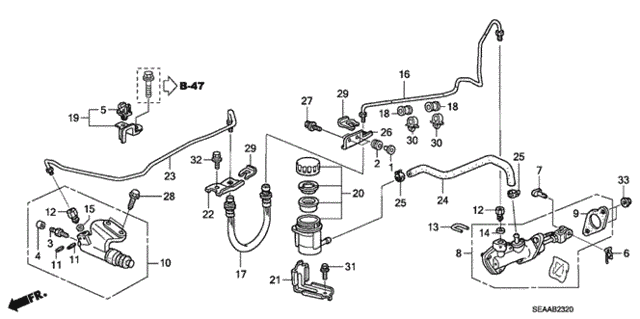 Clutch Master Cylinder for 2008 Acura TSX #0