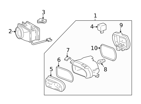 Fog Lamps for 1998 Mercedes-Benz E430 #0