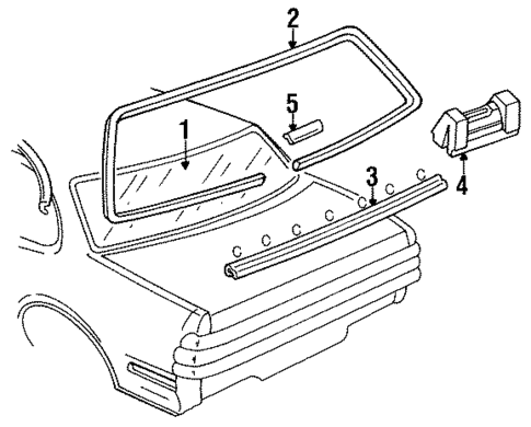 Glass & Hardware - Back for 1989 Buick Century #0