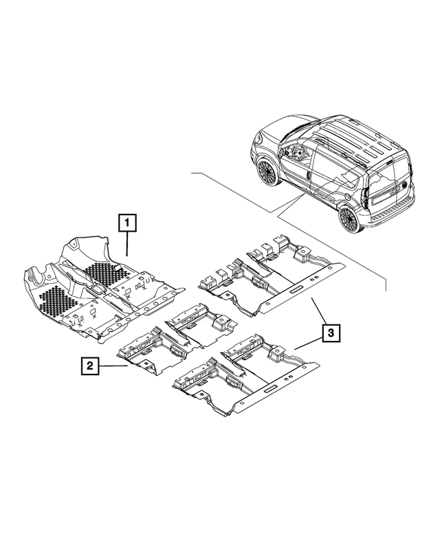 5YH01KA9AA - Interior Trim: Rear Floor Carpet for Mopar Image
