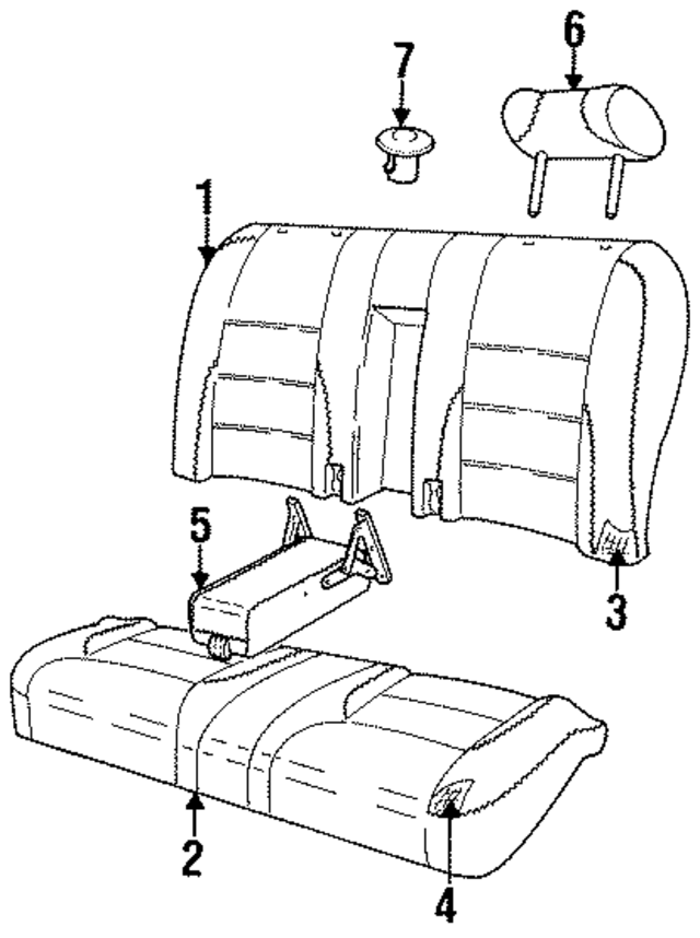 GNA5527BBNDR - Body: Seat Back Assembly for Jaguar Image