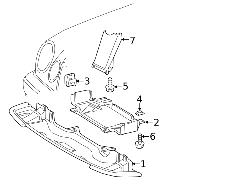 Splash Shields for 1998 Mercedes-Benz E430 #0