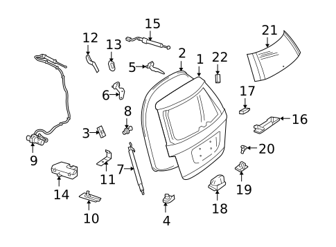 Liftgate for 2010 Mercedes-Benz GL550 #1