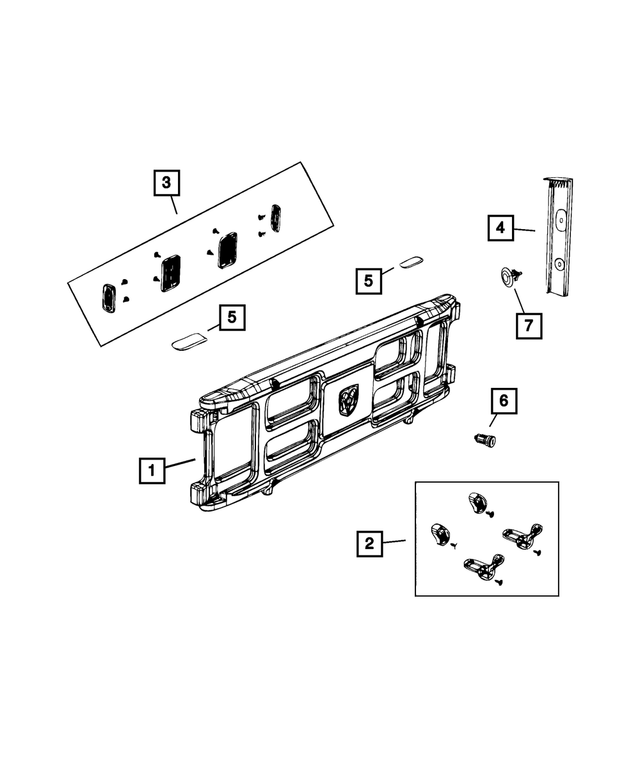 68061347AA - Body Sheet Metal Except Doors: Truck Bed Divider Grip Lock Kit for Mopar Image image