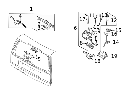 Lock & Hardware for 2006 Volvo XC70 #1