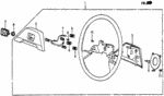 53110SB3673ZA - Chassis: WHEEL, STEERING *NH1L* (TOKYO SEAT) (BLACK) for Honda Image image