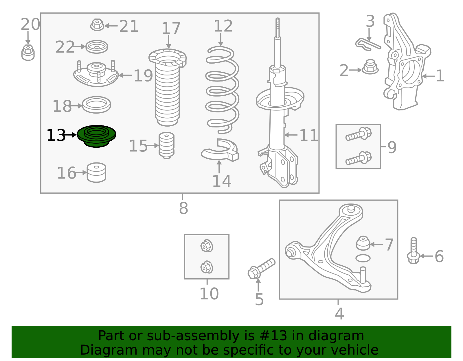 51688-SHJ-L01 - Seat Front Spring (Upper) - 2008-2010 2013-2017
