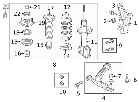 Suspension Components for 2011 Honda Odyssey #0