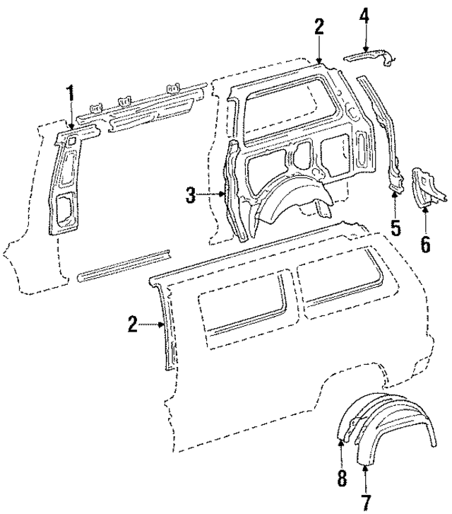 6170428902 - : Inner Quarter Panel for Toyota Image