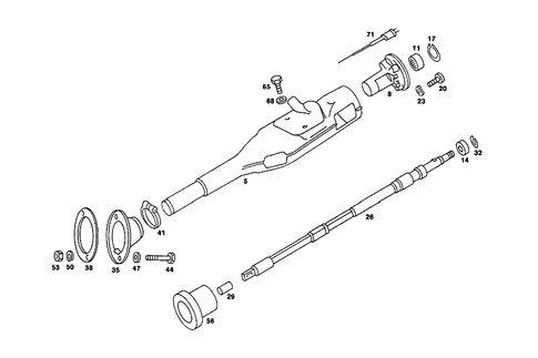 Steerg. Column Jacket Tube & Steerg. Shaft for 1984 Mercedes-Benz 380SL #0