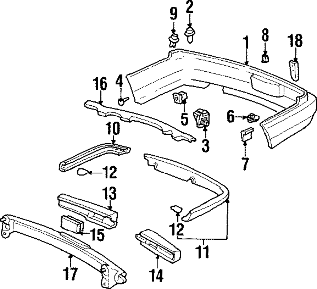 71591SY8A00 - : Bumper Cover Clip for Acura Image