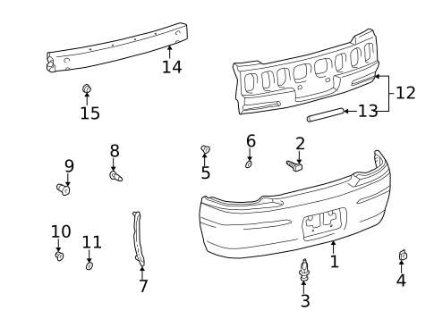 Bumper & Components - Rear for 2000 Toyota Solara #0