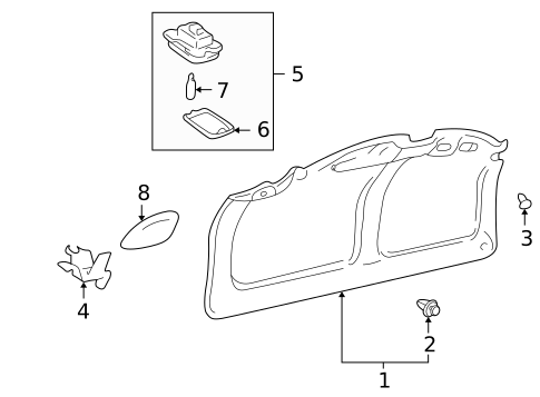 Interior Trim - Trunk for 2006 Lexus LS430 #0