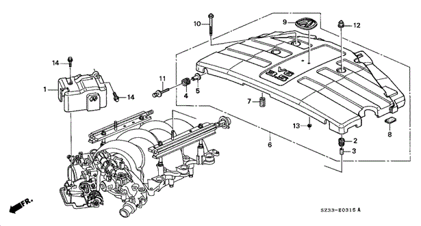 Engine Harness Cover for 1999 Acura RL #0