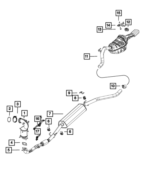 Exhaust System for 2017 Fiat 500L #0